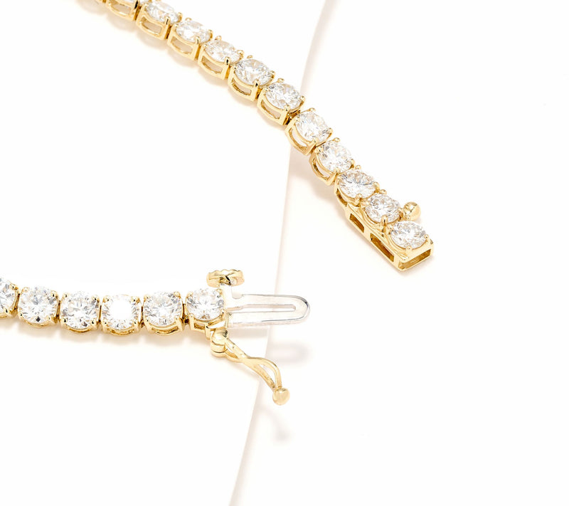 Fire Light Lab Grown Diamond 7.00 cttw Tennis Bracelet, 14K — View 2