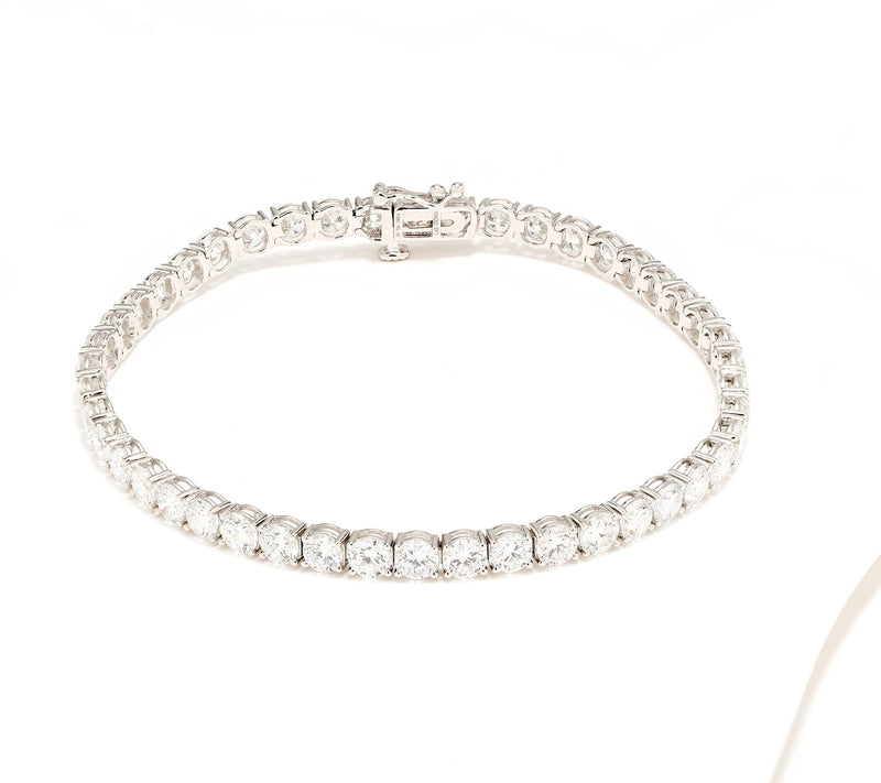 Fire Light Lab Grown Diamond 10.00 cttw Tennis Bracelet, 14K — View 11