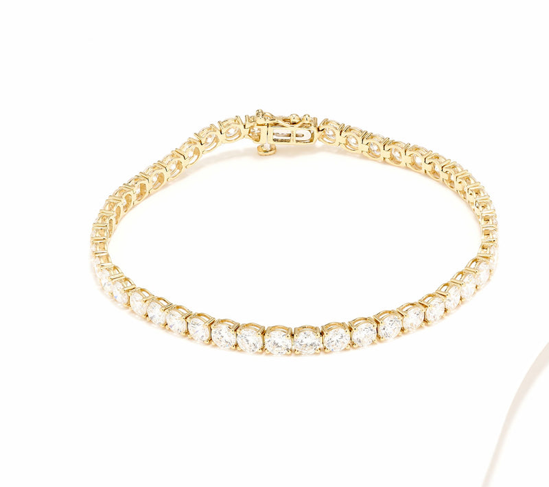 Fire Light Lab Grown Diamond 10.00 cttw Tennis Bracelet, 14K — View 12