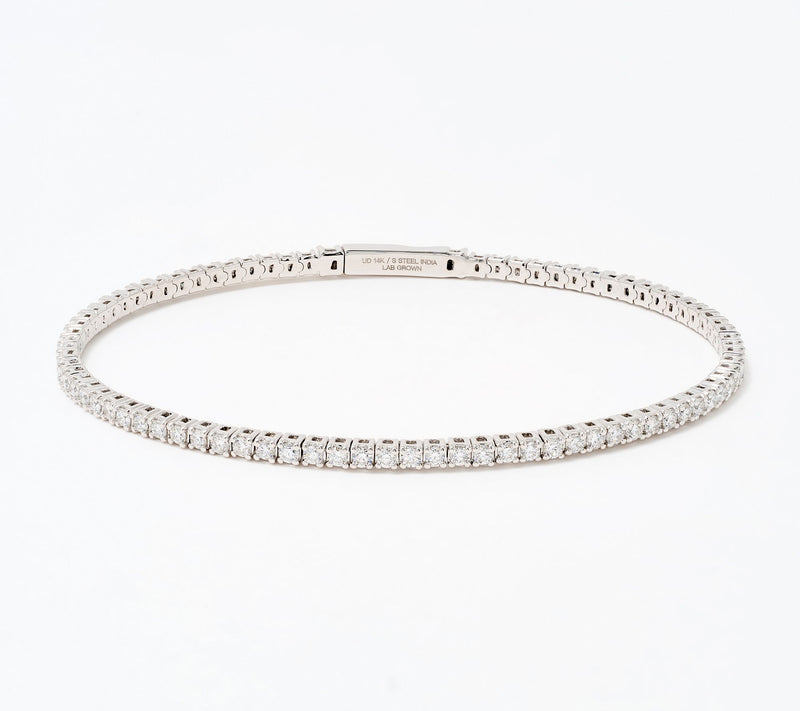 Fire Light Lab Grown Diamond 1.00 cttw Flex Bangle, 14K — Main view