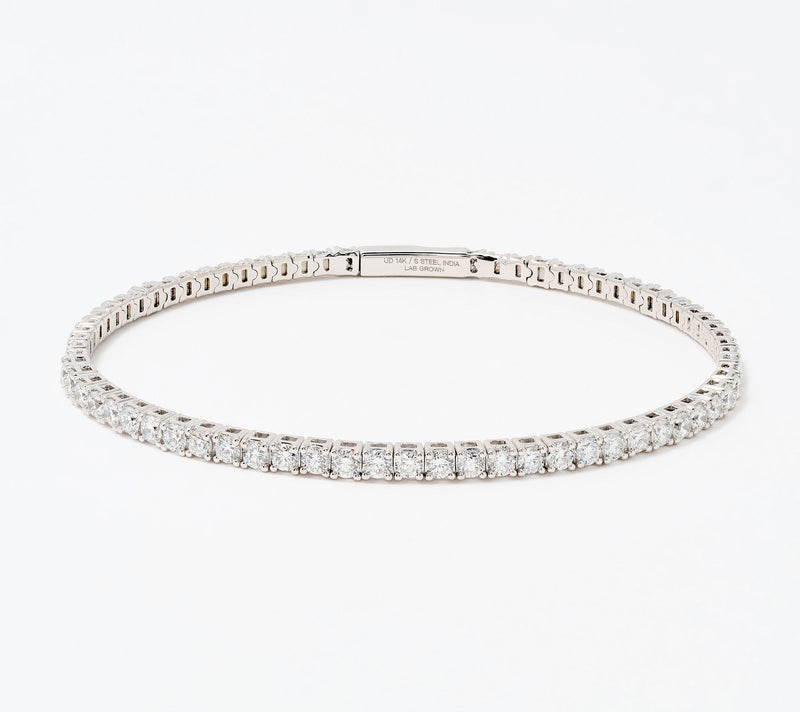 Fire Light Lab Grown Diamond 2.00 cttw Flex Bangle, 14K — Main view