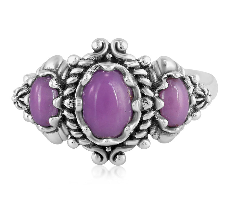 American West Sterling Silver 3 Gemstone Ring — View 7