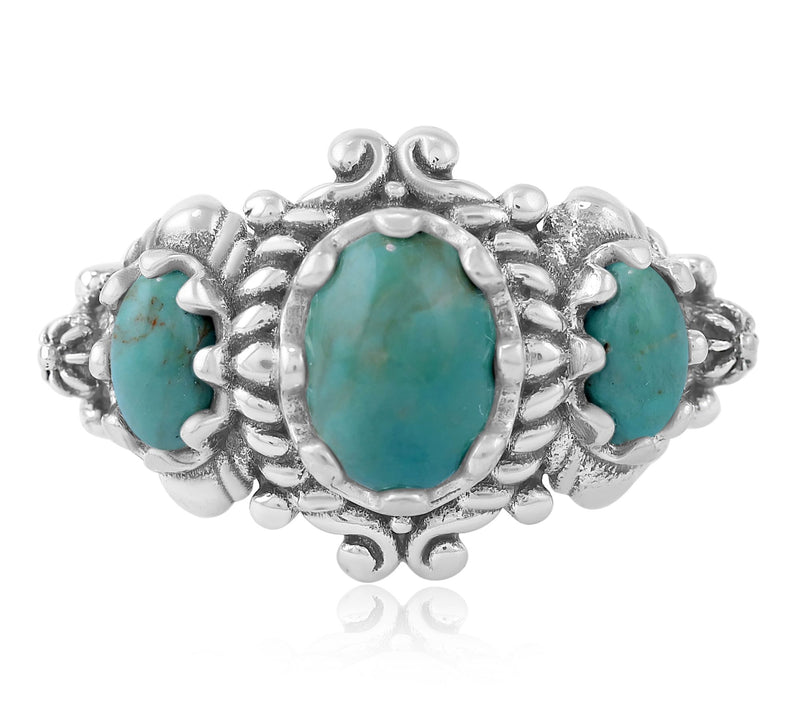 American West Sterling Silver 3 Gemstone Ring — View 15
