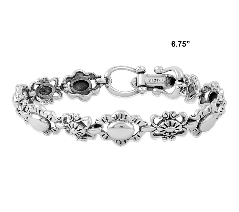 American West Sterling Silver Concha Link Bracelet — View 4