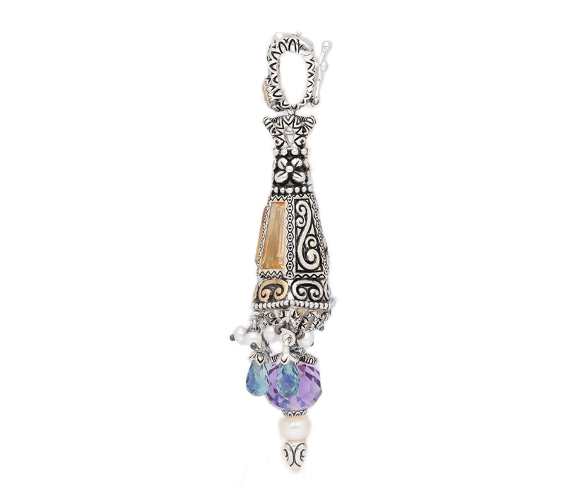 Barbara Bixby Sterling & 18K Gemstone Lantern Enhancer — View 2