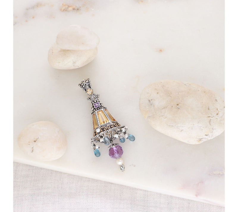 Barbara Bixby Sterling & 18K Gemstone Lantern Enhancer — View 4