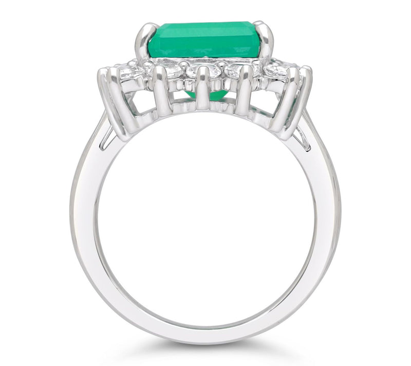 Ariva Sterling Silver Green Chalcedony & TopazVivien Ring — View 3