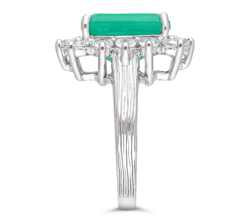 Ariva Sterling Silver Green Chalcedony & TopazVivien Ring — View 2