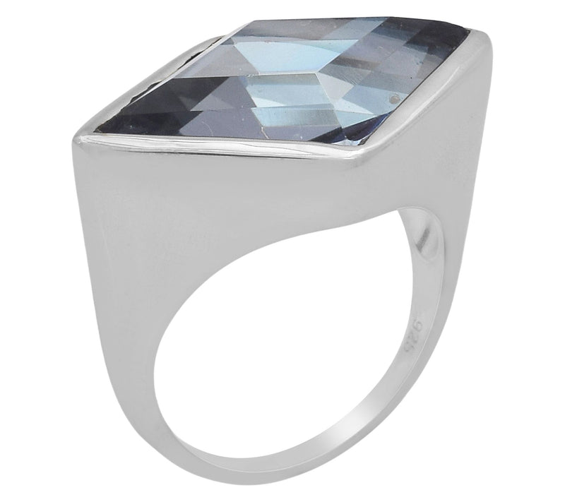 Affinity Gems Coated Quartz Cocktail Ring, Sterling Silver — View 8