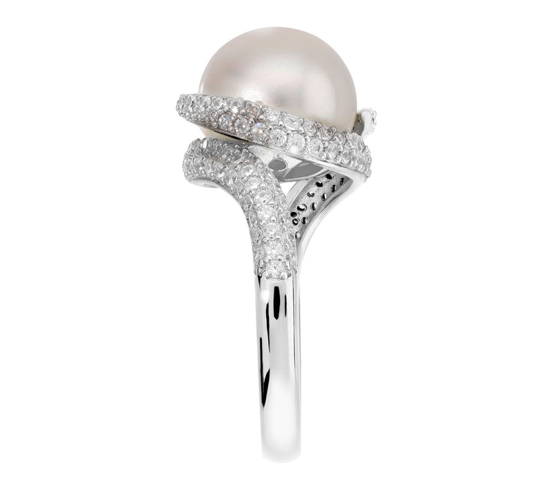 Honora Sterling Siilver Wrapped Cultured PearlRing — View 2