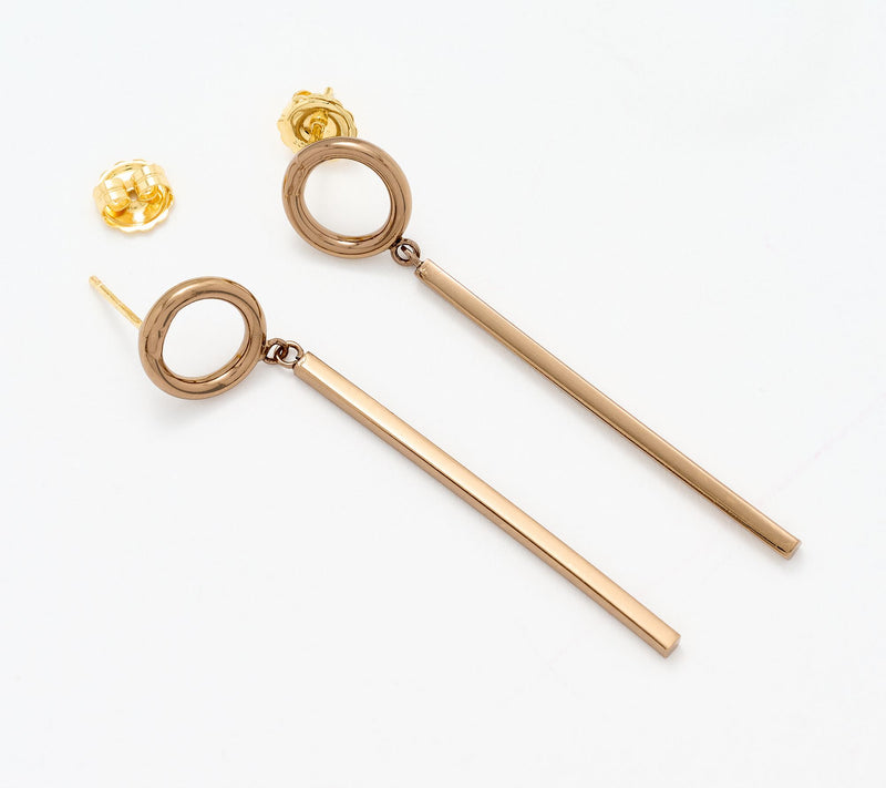 David Markstein Bronze Bar Dangle Earring — View 2