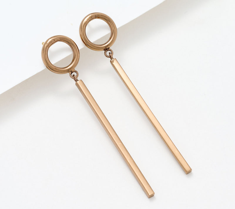 David Markstein Bronze Bar Dangle Earring — View 12