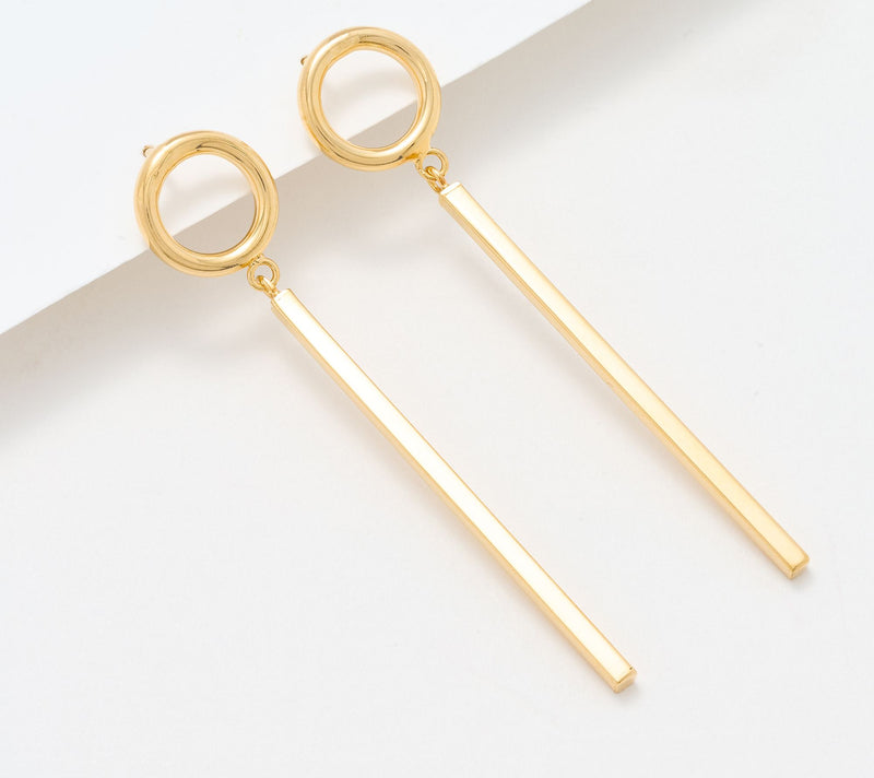 David Markstein Bronze Bar Dangle Earring — View 15