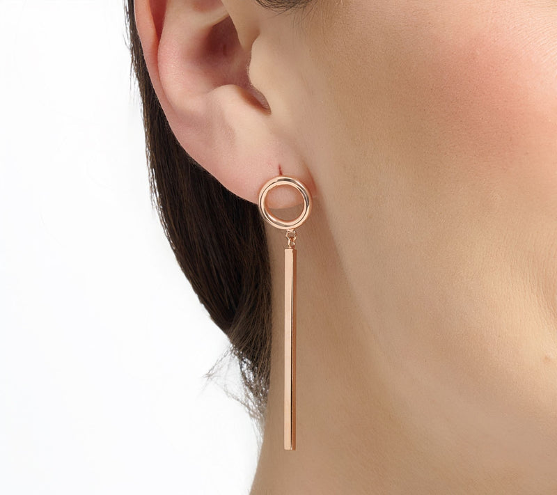 David Markstein Bronze Bar Dangle Earring — View 5