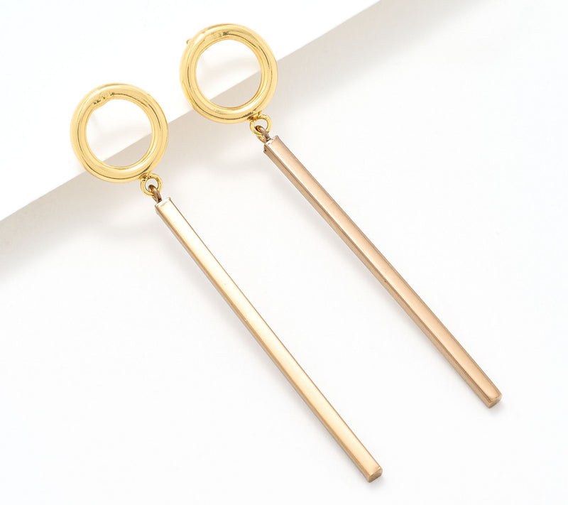 David Markstein Bronze Bar Dangle Earring — View 17
