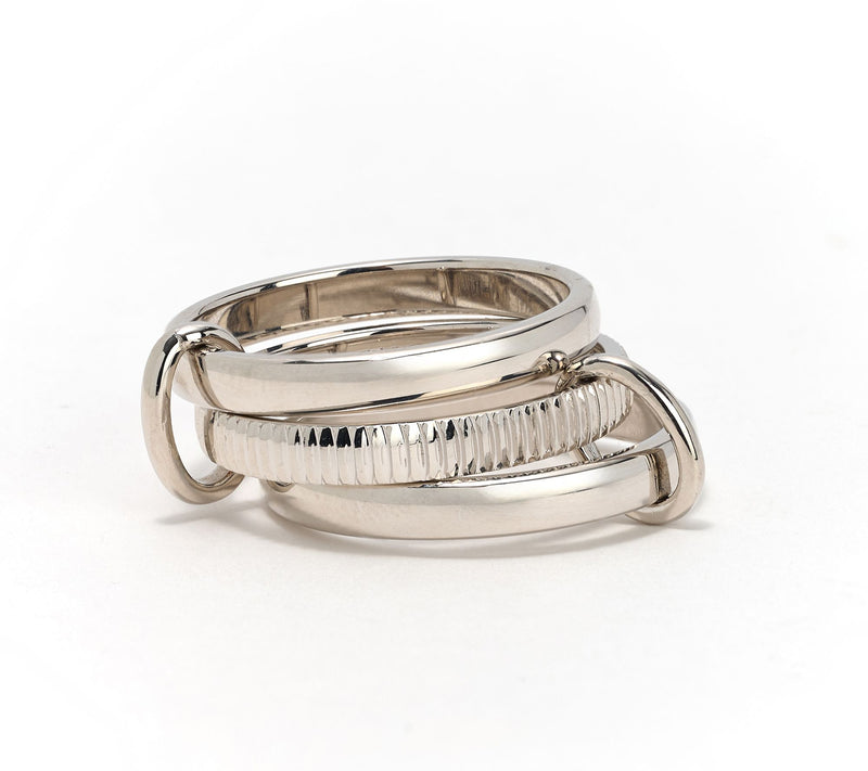 David Markstein Bronze Luxe Interlocking Triple Ring — View 14