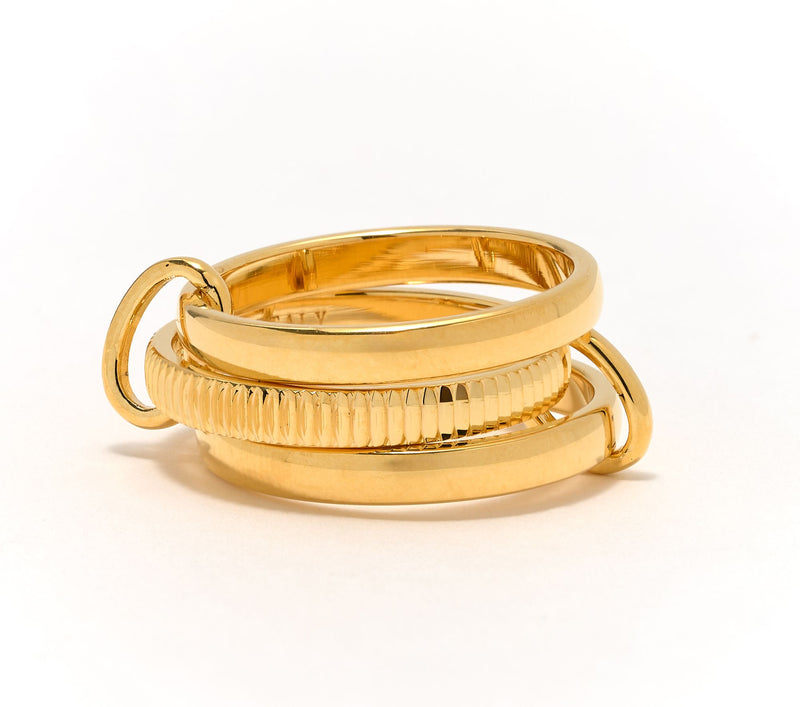 David Markstein Bronze Luxe Interlocking Triple Ring — View 15