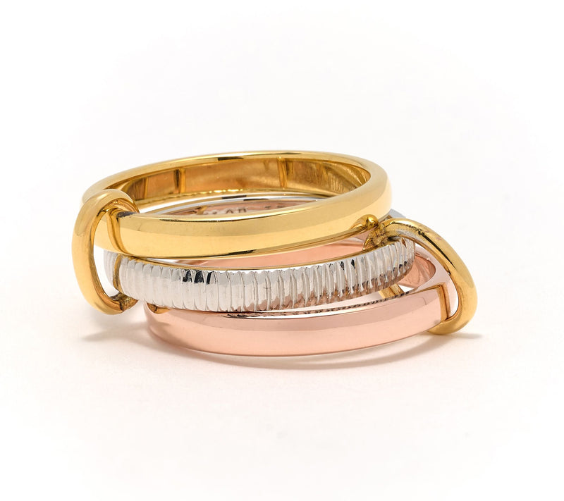 David Markstein Bronze Luxe Interlocking Triple Ring — View 17