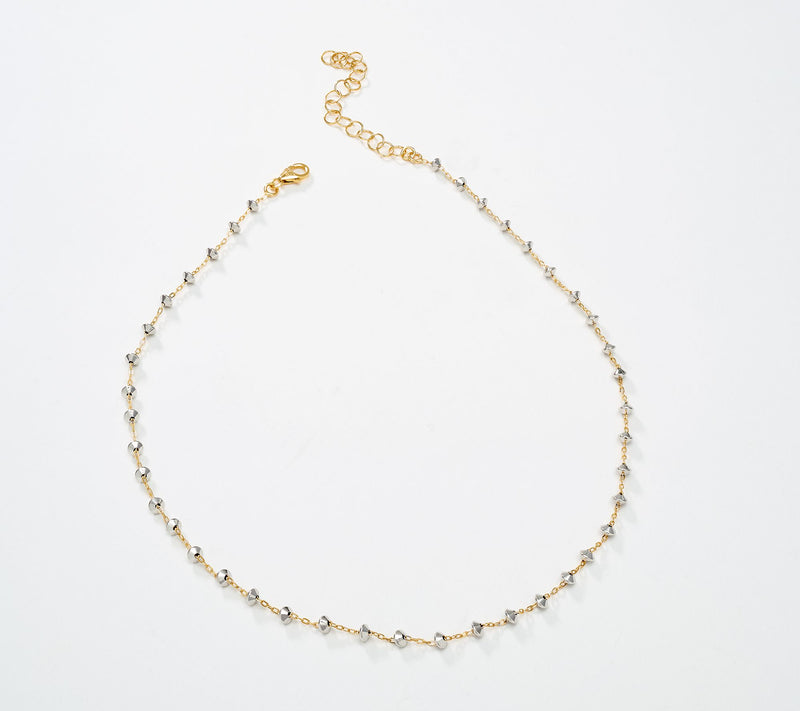 David Markstein Silver Premiere Pyramid Beads 17" + 3" Necklace — View 2