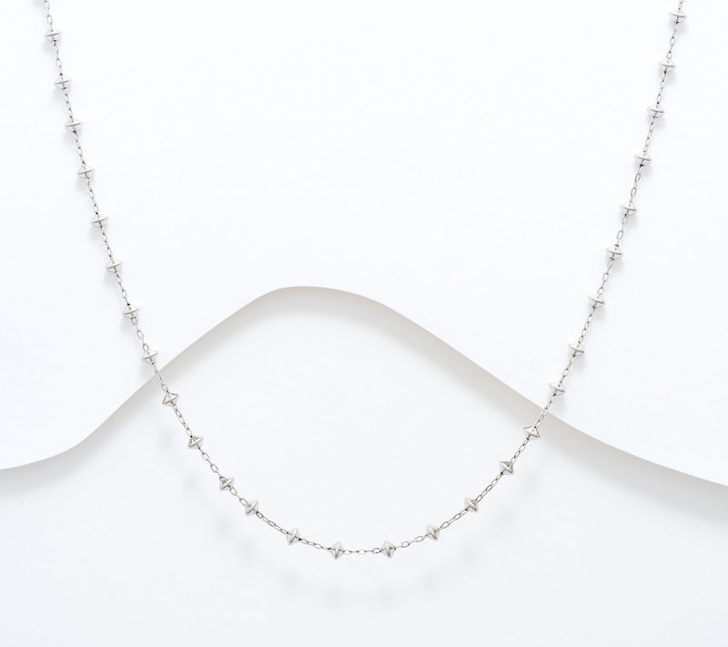 David Markstein Silver Premiere Pyramid Beads 17" + 3" Necklace — View 12