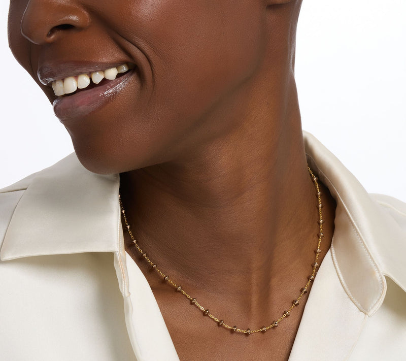 David Markstein Silver Premiere Pyramid Beads 17" + 3" Necklace — View 3