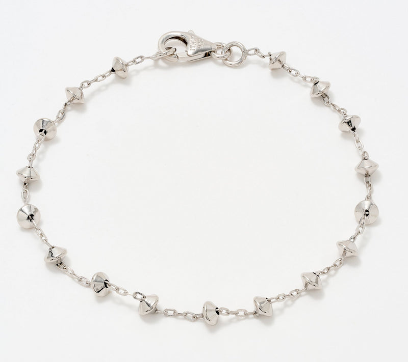 David Markstein Silver Premiere Pyramid Beads Bracelet — View 12
