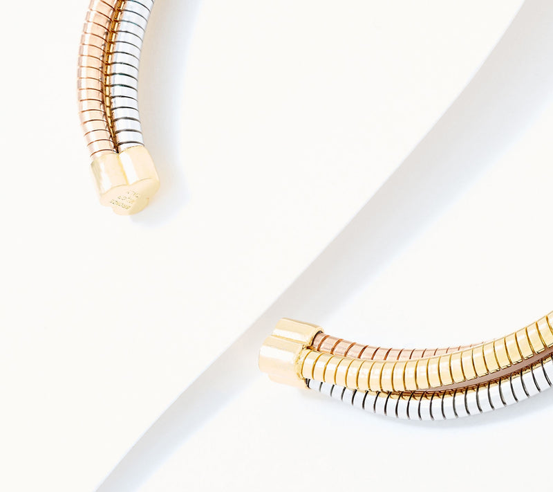 David Markstein Bronze 3 Strand Wrapped Tubogas Cuff Bracelet — View 2