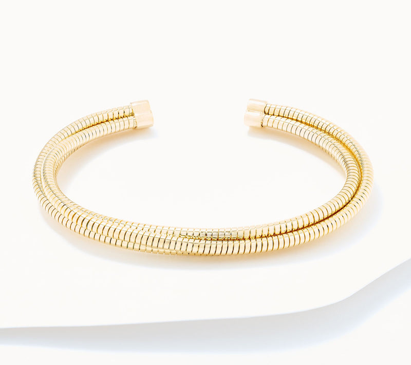 David Markstein Bronze 3 Strand Wrapped Tubogas Cuff Bracelet — View 11