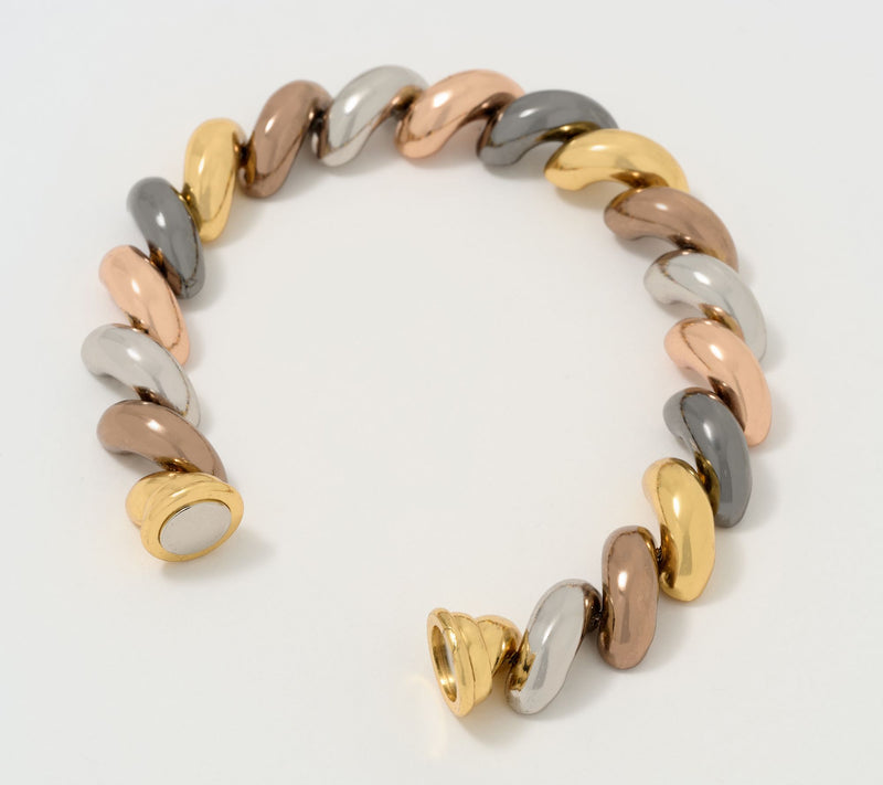 David Markstein Bronze San Marco Bracelet w/ Magnetic Clasp — View 2