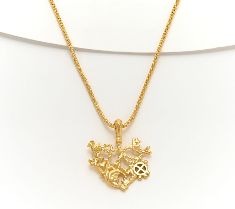 David Markstein Sterling Silver Jane Cimaruta Pendant w/ Enhancer& Chain — Main view