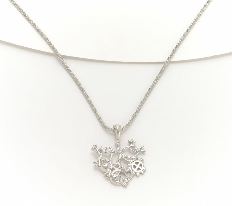 David Markstein Sterling Silver Jane Cimaruta Pendant w/ Enhancer& Chain — View 9