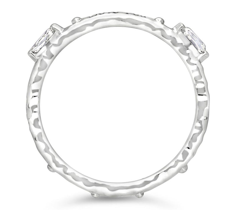 Goddaughters Sterling White Topaz "Love You" Stackable Ring — View 2