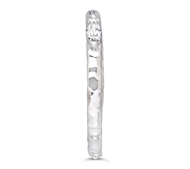 Goddaughters Sterling White Topaz "Love You" Stackable Ring — View 3