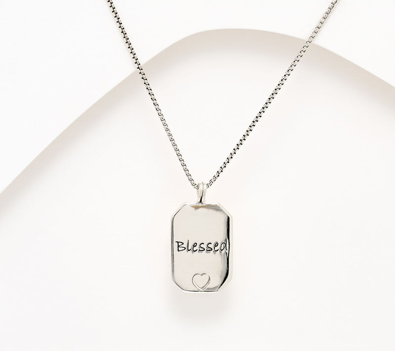 Christian James by Scott Grimes Sterling Petite Message Tag Necklace — Main view