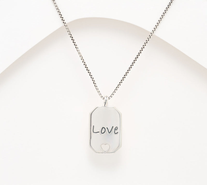 Christian James by Scott Grimes Sterling Petite Message Tag Necklace — View 6