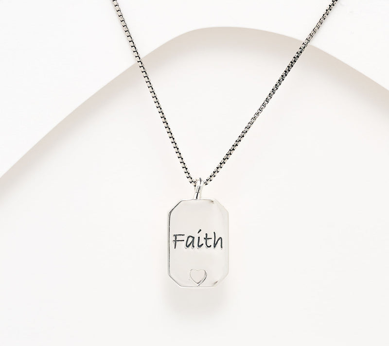 Christian James by Scott Grimes Sterling Petite Message Tag Necklace — View 4