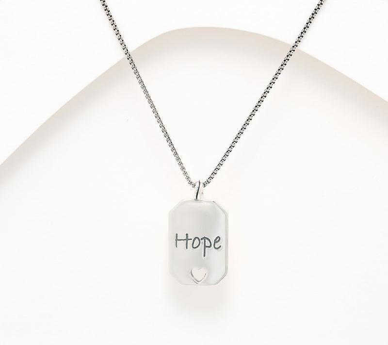 Christian James by Scott Grimes Sterling Petite Message Tag Necklace — View 5