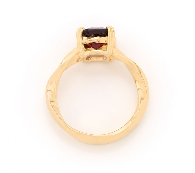 Christian James by Scott Grimes 14K Clad Ripple Cushion Cut Gemstone Ring — View 2