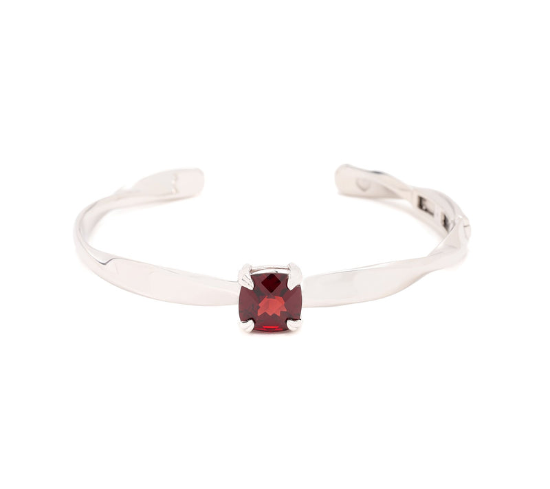 Christian James by Scott Grimes Sterling Ripple Gemstone Cuff Bracelet — View 13