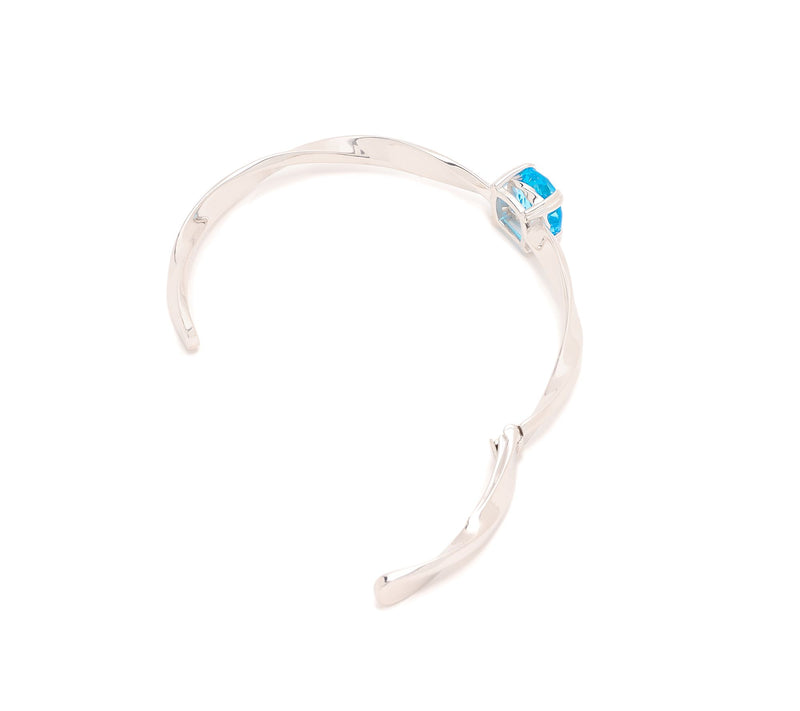 Christian James by Scott Grimes Sterling Ripple Gemstone Cuff Bracelet — View 2