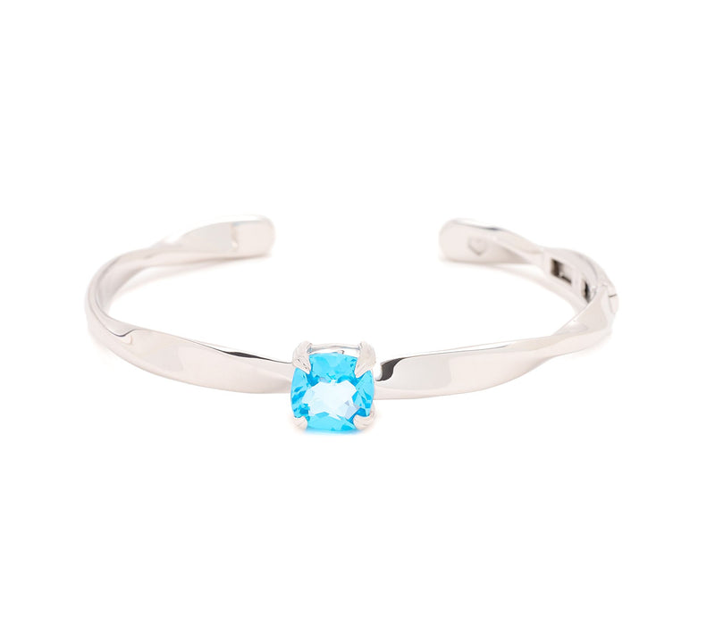 Christian James by Scott Grimes Sterling Ripple Gemstone Cuff Bracelet — View 16