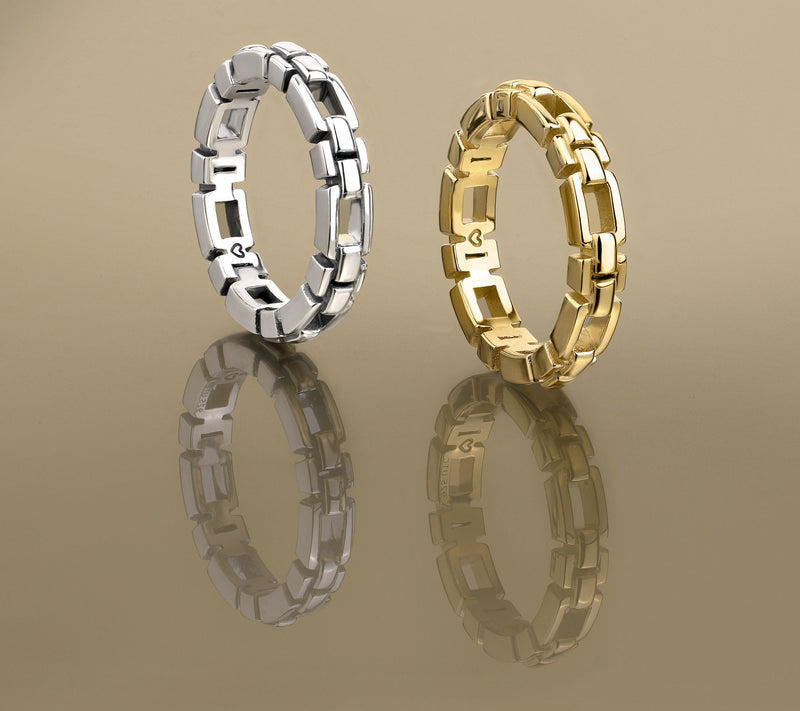 Christian James by Scott Grimes 14K Gold Clad Luciano Band Ring — View 2