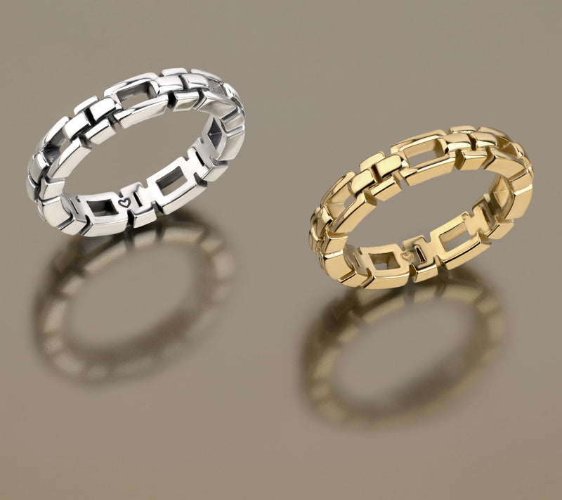Christian James by Scott Grimes 14K Gold Clad Luciano Band Ring — View 3