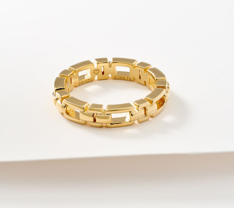 Christian James by Scott Grimes 14K Gold Clad Luciano Band Ring — Main view