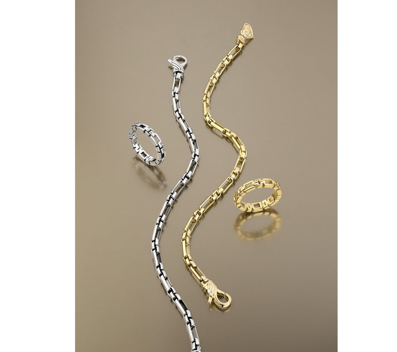 Christian James by Scott Grimes 14K Gold Clad Luciano Band Ring — View 4