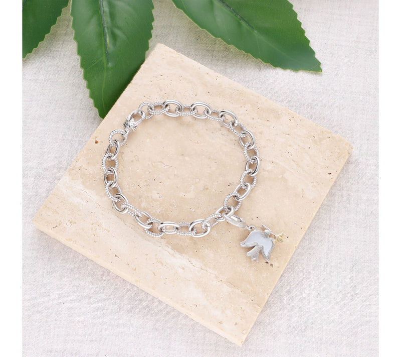 Ariva Sterling & 18K Clad Mother Of Pearl PeaceDove Charm — View 4