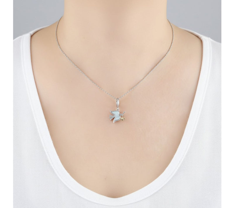 Ariva Sterling & 18K Clad Mother Of Pearl PeaceDove Charm — View 5