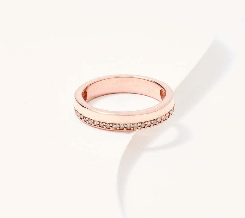 Accents by Affinity Diamonds 0.17 cttw Accented Band Ring, Ster — View 5