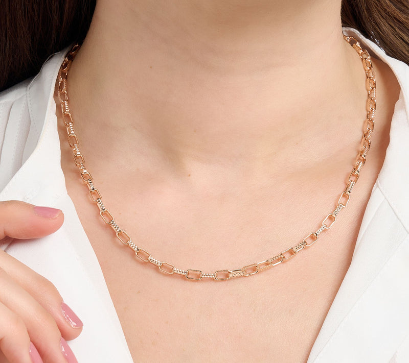 David Markstein Bronze Premiere Luxe Paper Clip Necklace, 18" — View 6