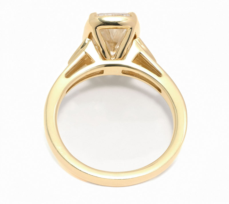 Fire Light Lab Grown Diamond 3.00 Elongated Cushion Cut Ring, 14K Gold — View 7